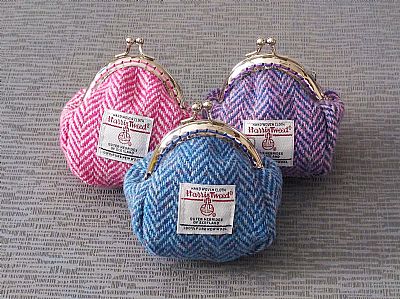 small harris tweed coin purses handmade at roses workshop