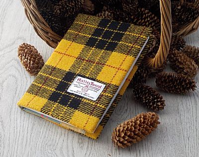 macleod tartan harris tweed covered diary by roses workshop